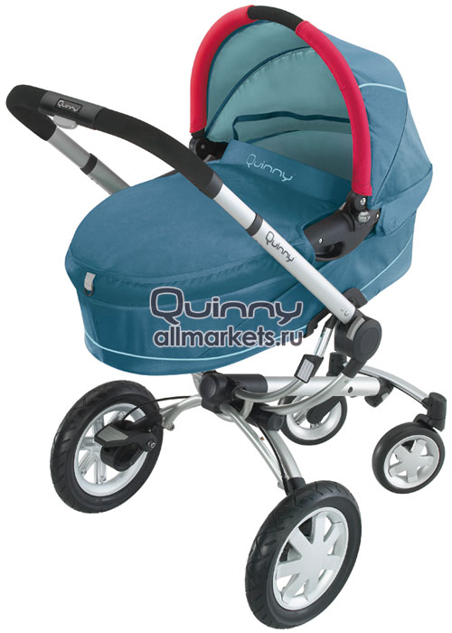 Детская четырехколесная коляска Quinny Buzz Wave с люлькой Dreami для автомобилей в закрытом состоянии